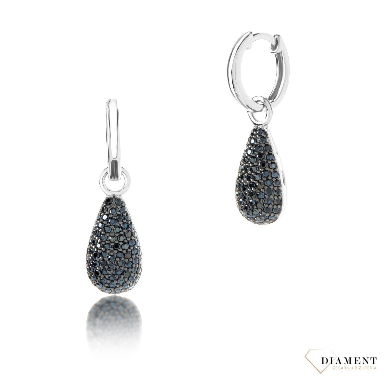 Kolczyki srebrne czarne cyrkonie Dall'Acqua K BY 136 0114 (4).jpg